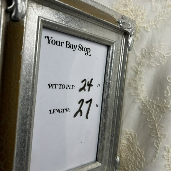 Chicos Women's Blouse Size XL Mesh Overlay Lined Stretch Lace Cotton Long Sleeve - Picture 8 of 9